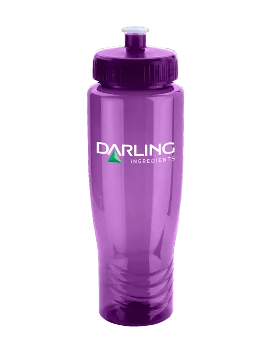 Roam Purple 28 oz Eco-Polyclear Bottle with Push Pull Lid w/Darling Ingredients Logo