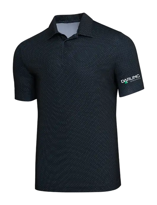 Adidas Black Diamond Dot Print Polo w/Darling Ingredients Logo