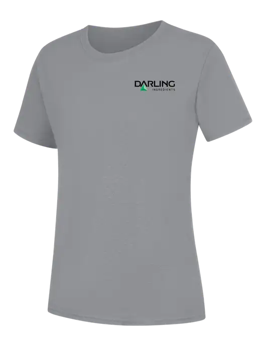 Womens Light Grey Heather Core Blend Tee w/Darling Ingredients Logo
