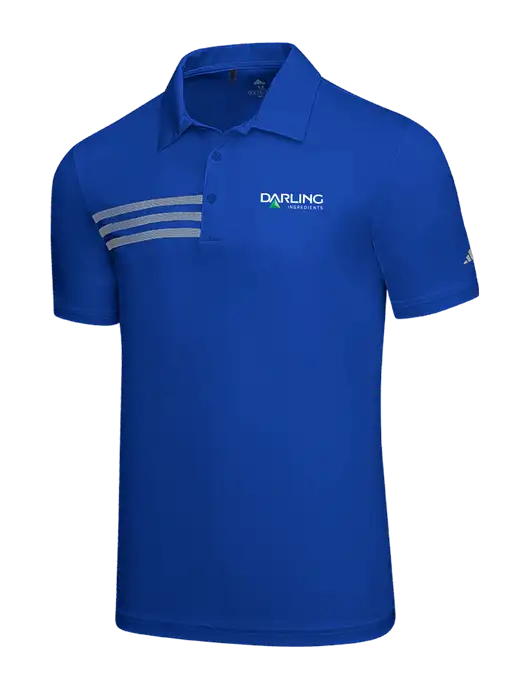 Adidas Royal 3 Stripes Chest Polo w/Darling Ingredients Logo