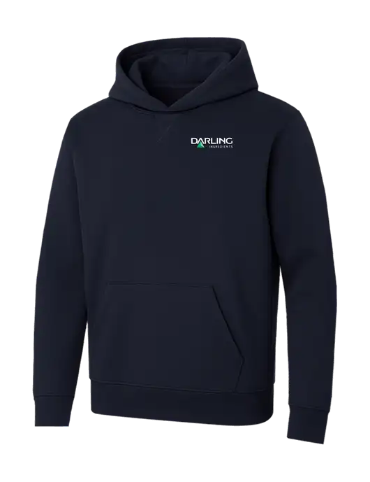 Allmade Dark Navy Organic French Terry Pullover Hoodie w/Darling Ingredients Logo