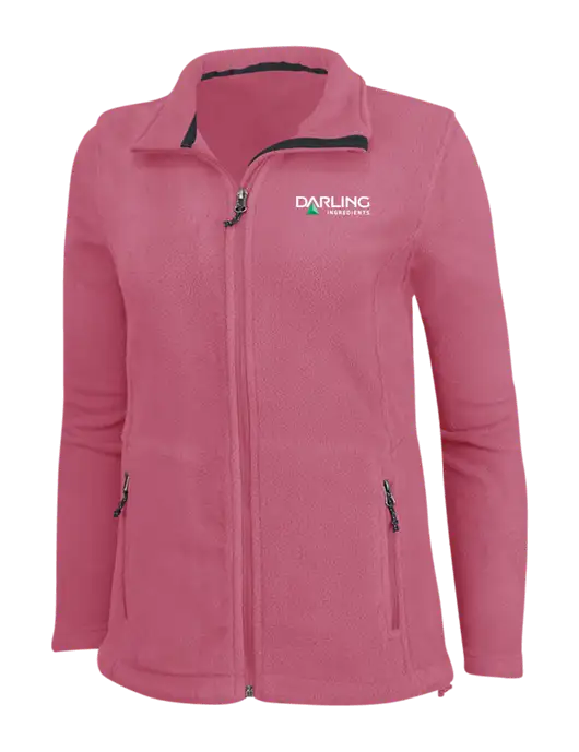 Womens Pink Fleece Jacket w/Darling Ingredients Logo