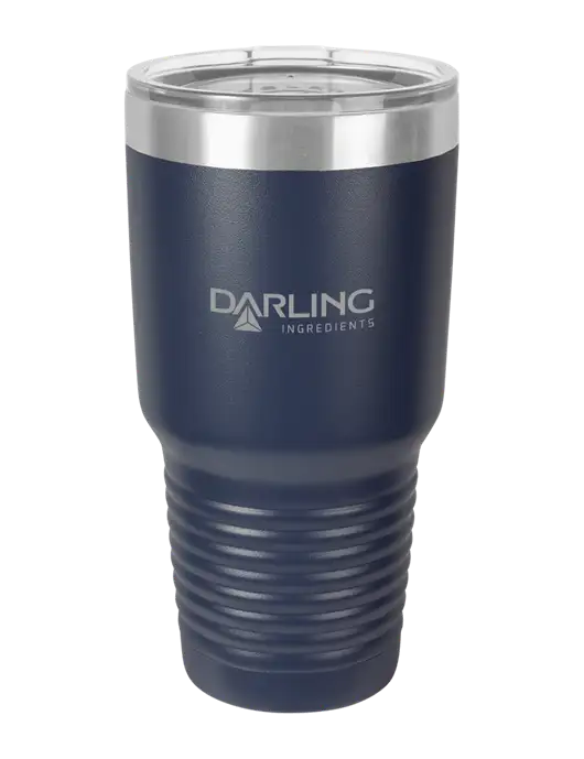 Polar Camel 30 oz Powder Coated Navy Vacuum Insulated Tumbler w/Darling Ingredients Logo