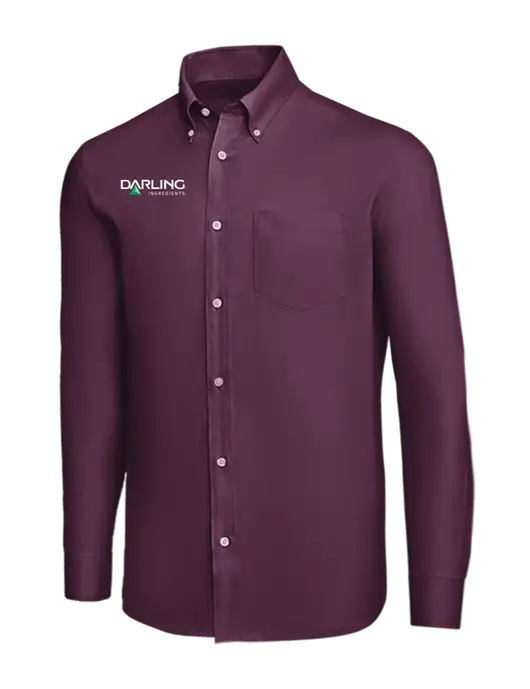 Brooks Brothers Eggplant Wrinkle-Free Stretch Nailhead Shirt w/Darling Ingredients Logo