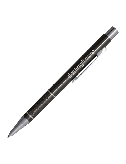 St George Gunmetal Pen - Blue Ink w/DI URL Logo, Darling Ingredients Logo