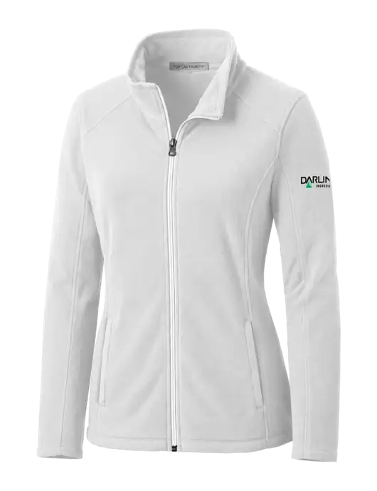 White Womens Microfleece Jacket w/Darling Ingredients Logo