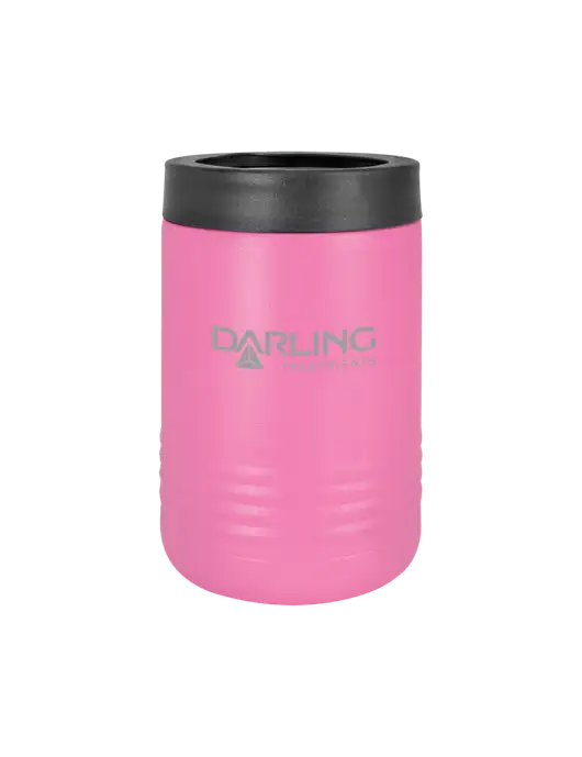 Polar Camel 12 oz Powder Coated Pink Vacuum Insulated Beverage Holder w/Darling Ingredients Logo