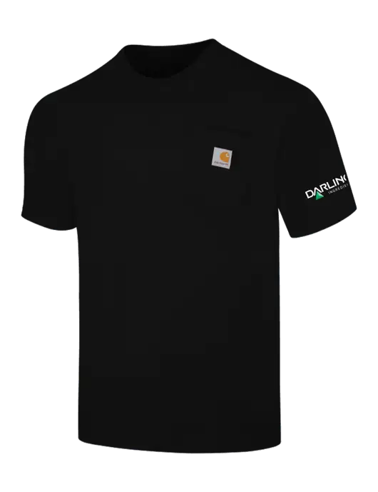 Carhartt Workwear Black Pocket Short Sleeve T-Shirt w/Darling Ingredients Logo