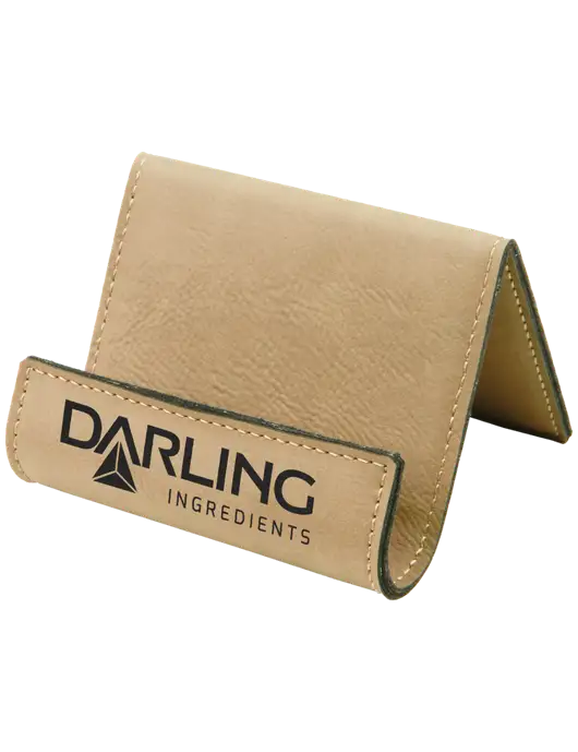Tan Leatherette Card & Phone Holder w/Darling Ingredients Logo