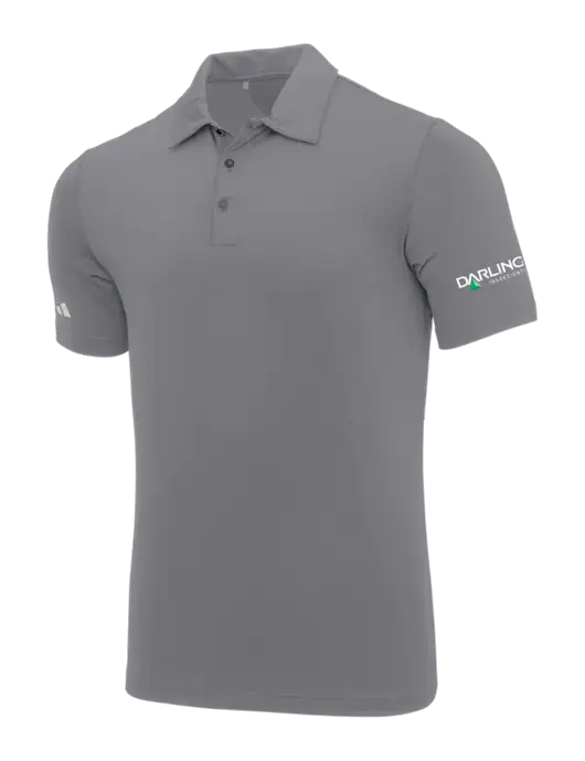 Adidas Medium Grey Ultimate Solid Polo w/Darling Ingredients Logo