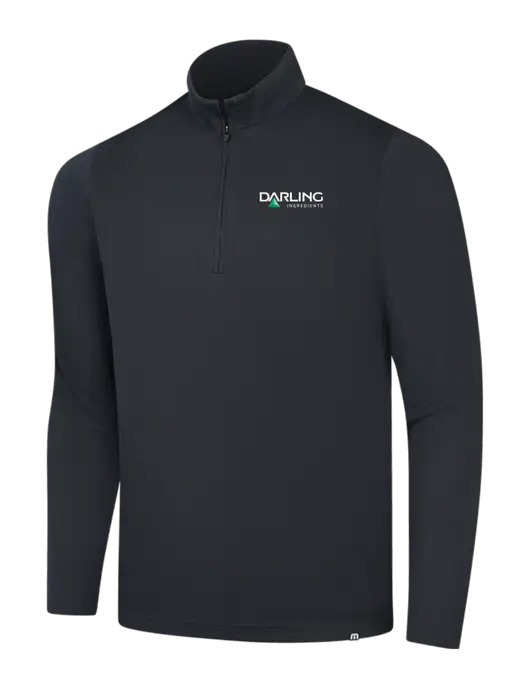 TravisMathew Black Coveside ¼-Zip w/Darling Ingredients Logo