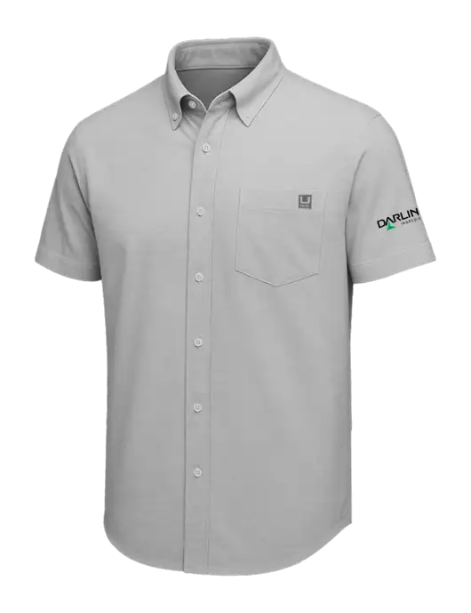 HUK Light Grey Kona Solid Shirt w/Darling Ingredients Logo