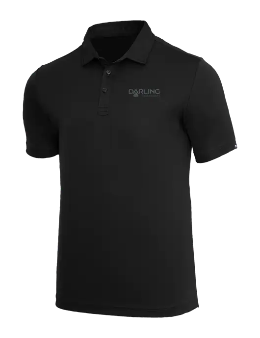 TravisMathew Black Coto Performance Polo w/Darling Ingredients Logo