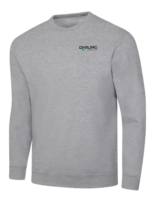 Light Grey Heather 7.8 oz Ring Spun Crew Sweatshirt w/Darling Ingredients Logo