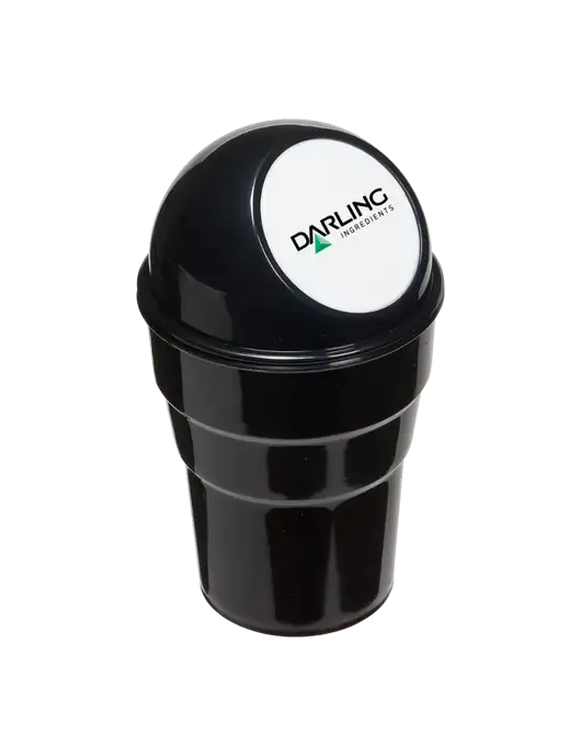 Black Car Cup Holder Trash Can w/Darling Ingredients Logo