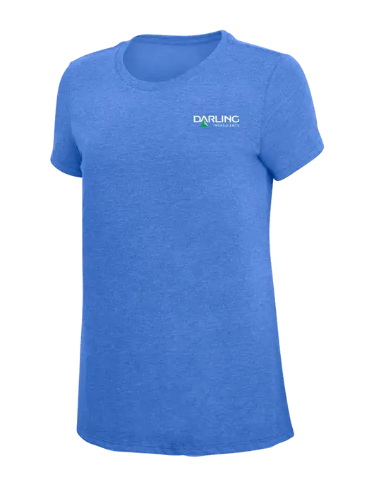 Womens Simply Soft Royal Frost 4.5oz  Poly/Combed Ring Spun Cotton T-Shirt w/Darling Ingredients Logo