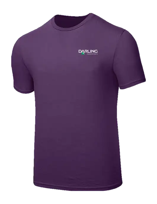 Seriously Soft Eggplant Purple T-Shirt w/Darling Ingredients Logo