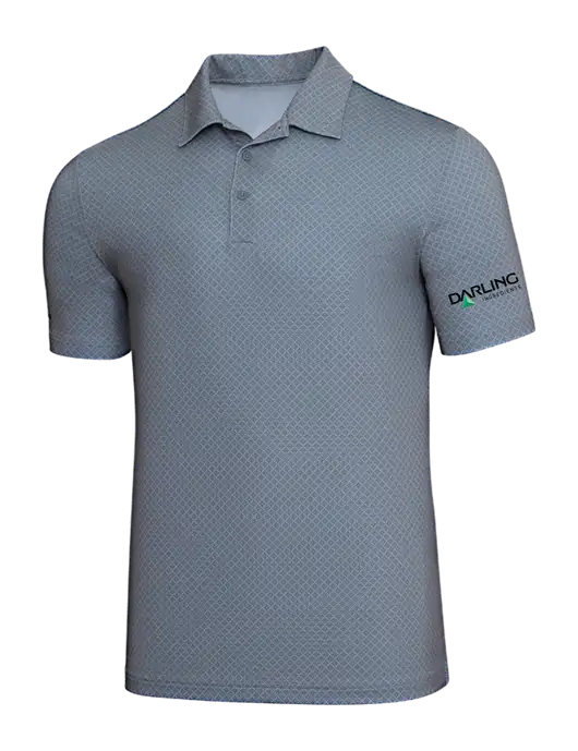 Adidas Light Grey Three Diamond Dot Print Polo w/Darling Ingredients Logo