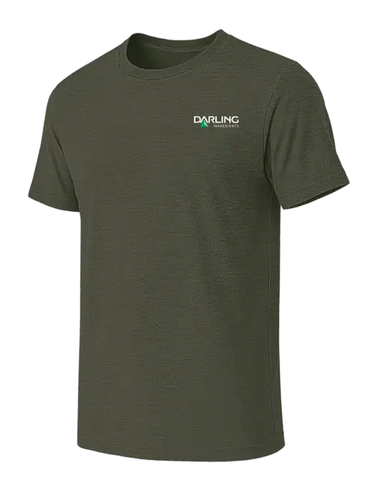 BELLA+CANVAS Heather Dark Military Green CVC Short Sleeve Tee w/Darling Ingredients Logo