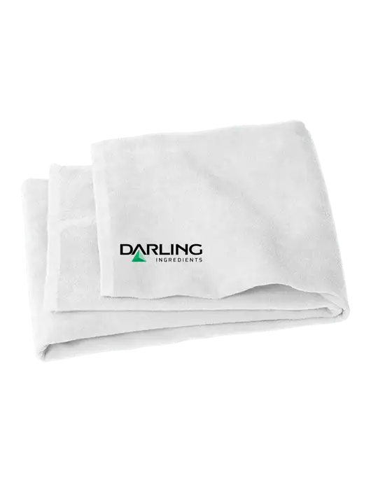 White Beach Towel w/Darling Ingredients Logo