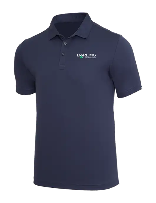 TravisMathew Navy Coto Performance Polo w/Darling Ingredients Logo