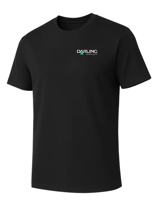 Allmade Deep Black Organic Cotton Tee w/Darling Ingredients Logo