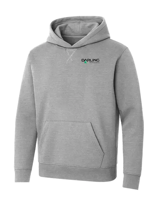 Allmade Granite Grey Heather Organic French Terry Pullover Hoodie w/Darling Ingredients Logo