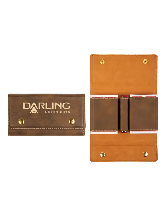 Rustic Leatherette Card & Dice Set w/Darling Ingredients Logo