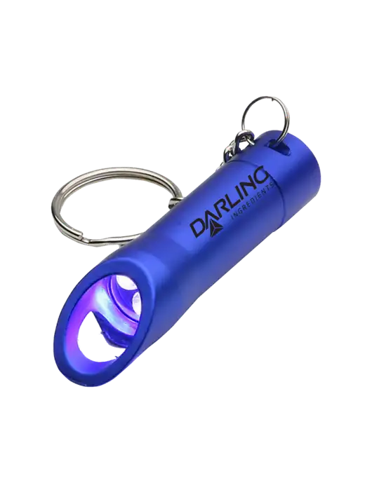Royal Pocket LED Flashlight with Bottle Opener & Keychain w/Darling Ingredients Logo