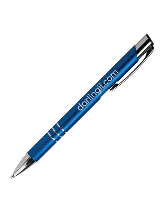 Laurent Blue Pen - Black Ink w/DI URL Logo, Darling Ingredients Logo