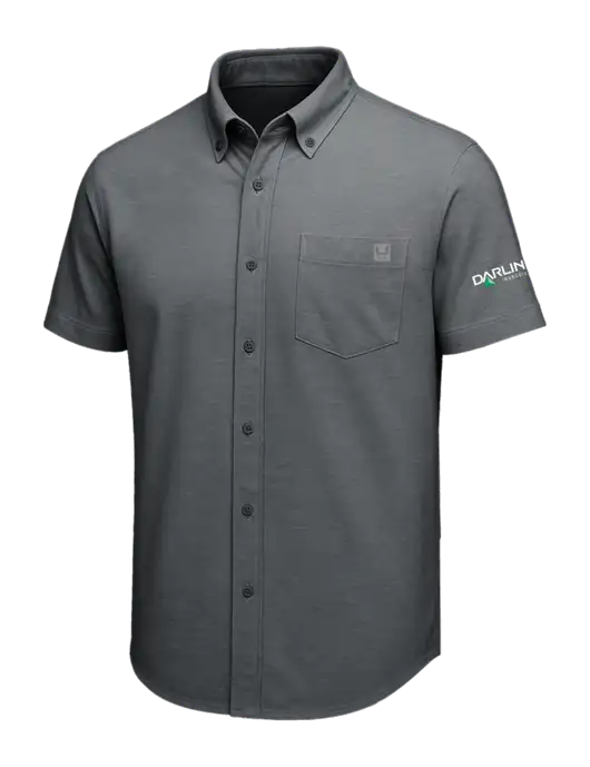 HUK Dark Grey Kona Solid Shirt w/Darling Ingredients Logo
