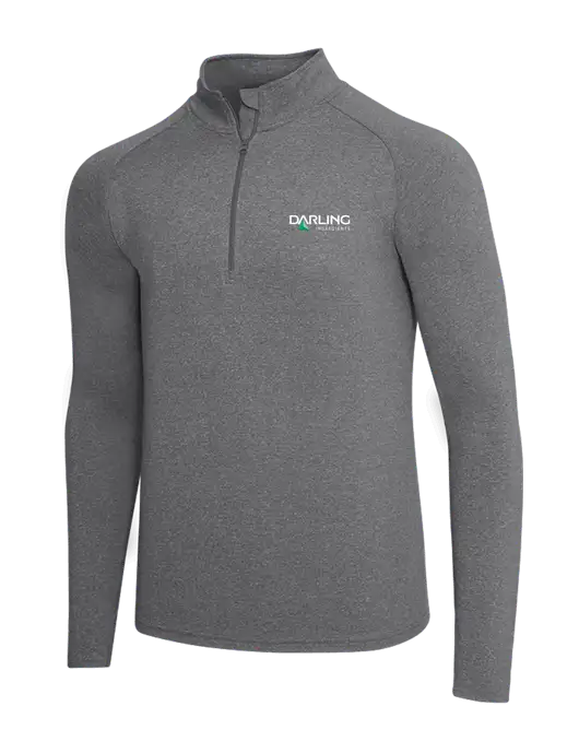 Dark Grey Heather Sport Wick Stretch 1/4 Zip Pullover w/Darling Ingredients Logo
