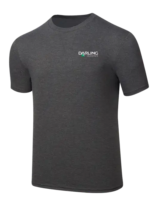 Simply Soft Heathered Charcoal 4.5oz  Poly/Combed Ring Spun Cotton T-Shirt w/Darling Ingredients Logo
