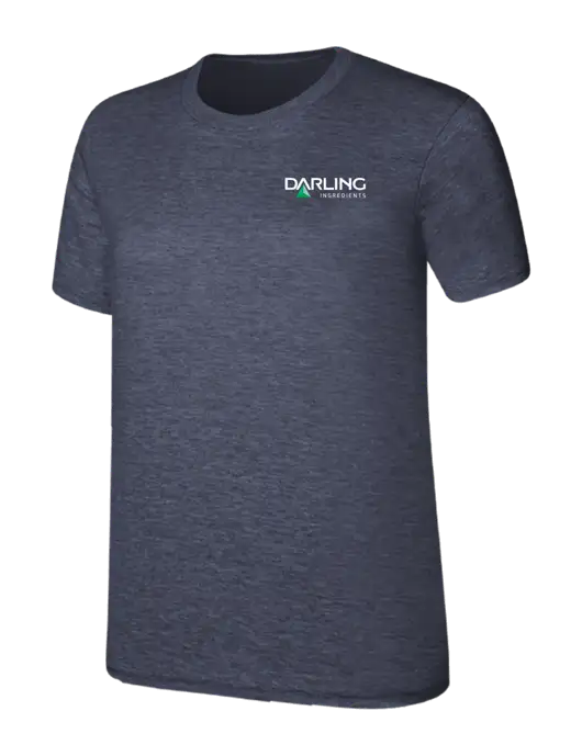 Womens Ring Spun Heather Navy 4.5 oz T-Shirt w/Darling Ingredients Logo