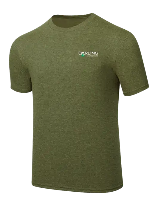 Simply Soft Military Green Frost 4.5oz Poly/Combed Ring Spun Cotton T-Shirt w/Darling Ingredients Logo