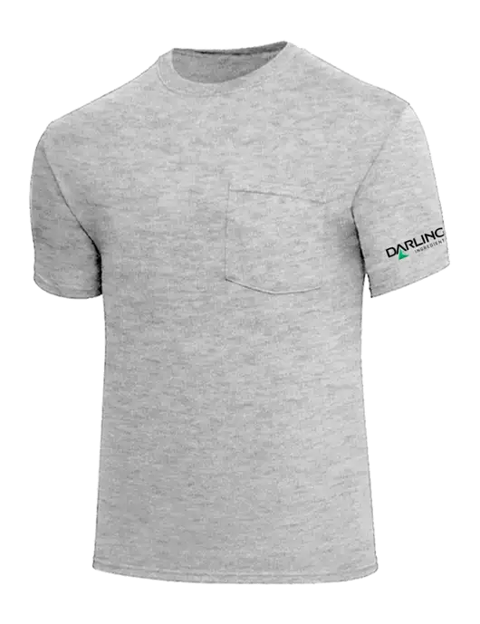 Core Blend Light Grey Heather Pocket T-Shirt w/Darling Ingredients Logo