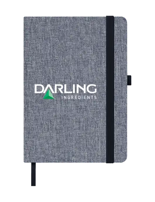 Twill Grey Heathered 5 x 7 Journal w/Darling Ingredients Logo
