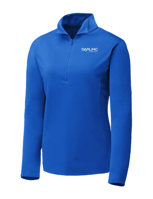 Dark Royal Womens Posicharge Competitor ¼ Zip Pullover w/Darling Ingredients Logo