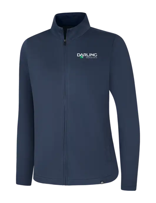 TravisMathew Womens Navy Coveside Full-Zip w/Darling Ingredients Logo