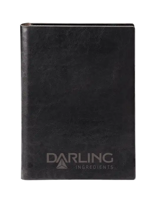 Fabrizio Black 7 x 9.625 Padfolio & Notepad w/Darling Ingredients Logo