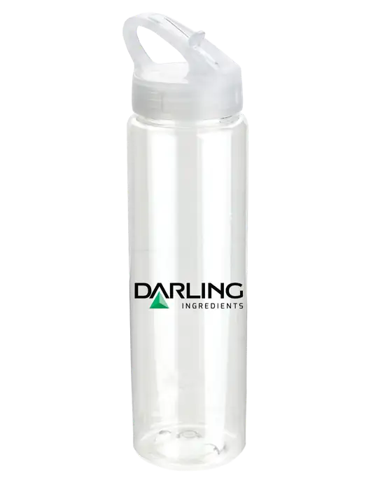 Buddy Clear 32 oz PET Bottle with Flip Lid w/Darling Ingredients Logo