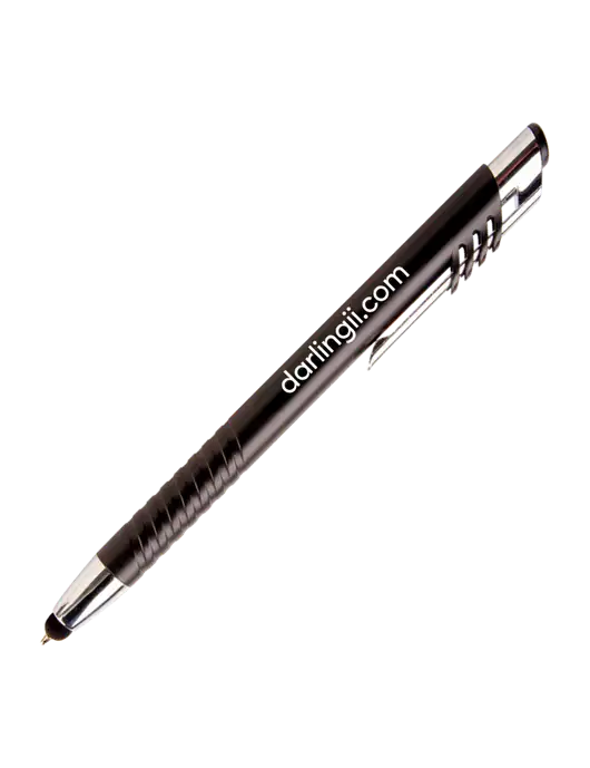 Schirhart Black Stylus Pen - Blue Ink w/DI URL Logo, Darling Ingredients Logo