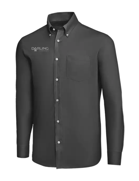 Brooks Brothers Dark Grey Wrinkle-Free Stretch Nailhead Shirt w/Darling Ingredients Logo