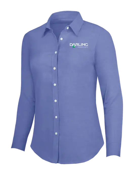 Navy Womens SuperPro Oxford Shirt w/Darling Ingredients Logo