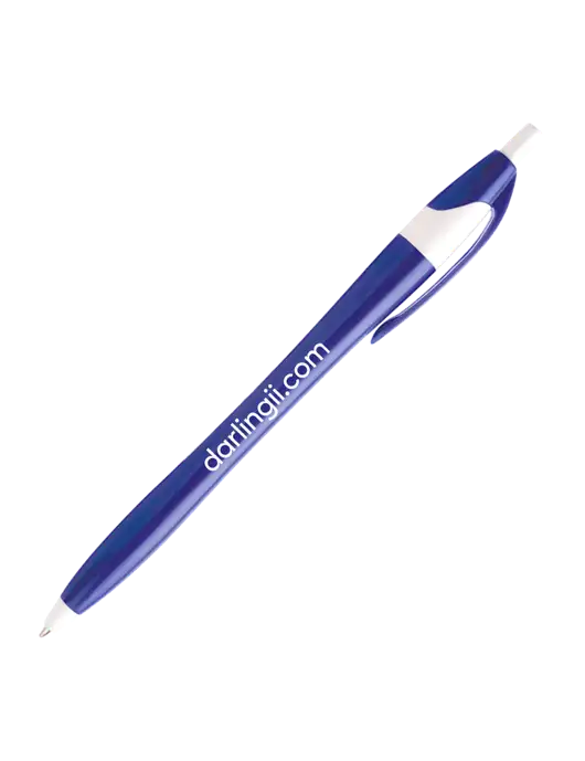 Novella Royal/White Executive Pen - Blue Ink w/DI URL Logo, Darling Ingredients Logo