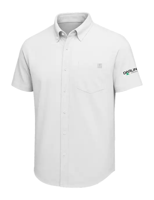 HUK White Kona Solid Shirt w/Darling Ingredients Logo