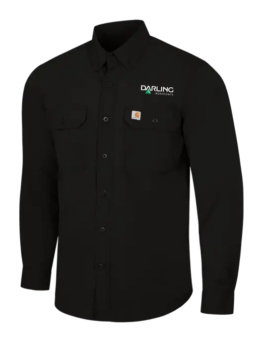 Carhartt Force Black Solid Long Sleeve Shirt w/Darling Ingredients Logo