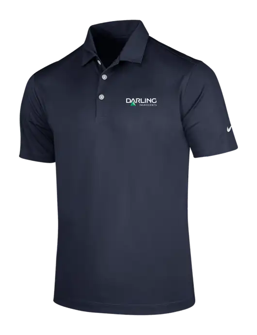 NIKE Dark Navy Dri-Fit Vertical Mesh Polo w/Darling Ingredients Logo