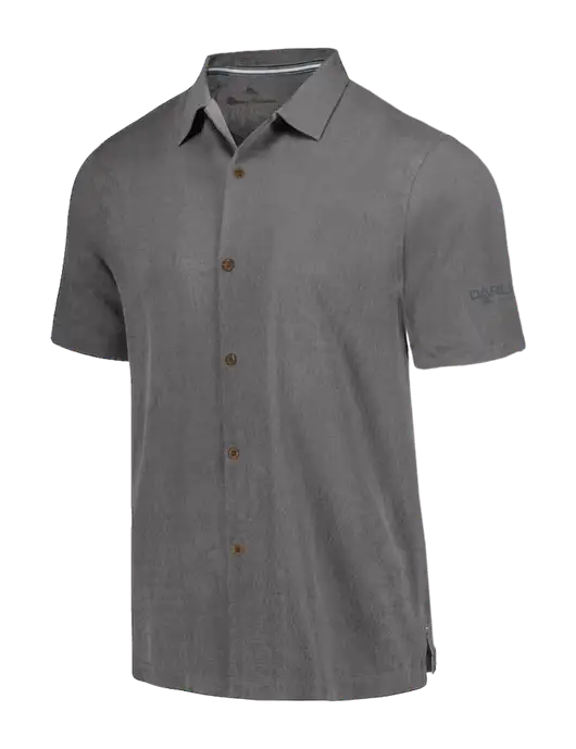 Tommy Bahama Dark Grey Tropic Isles Short Sleeve Shirt w/Darling Ingredients Logo
