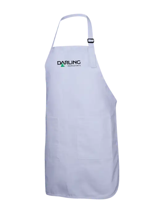 Full-Length White Apron With Pockets w/Darling Ingredients Logo